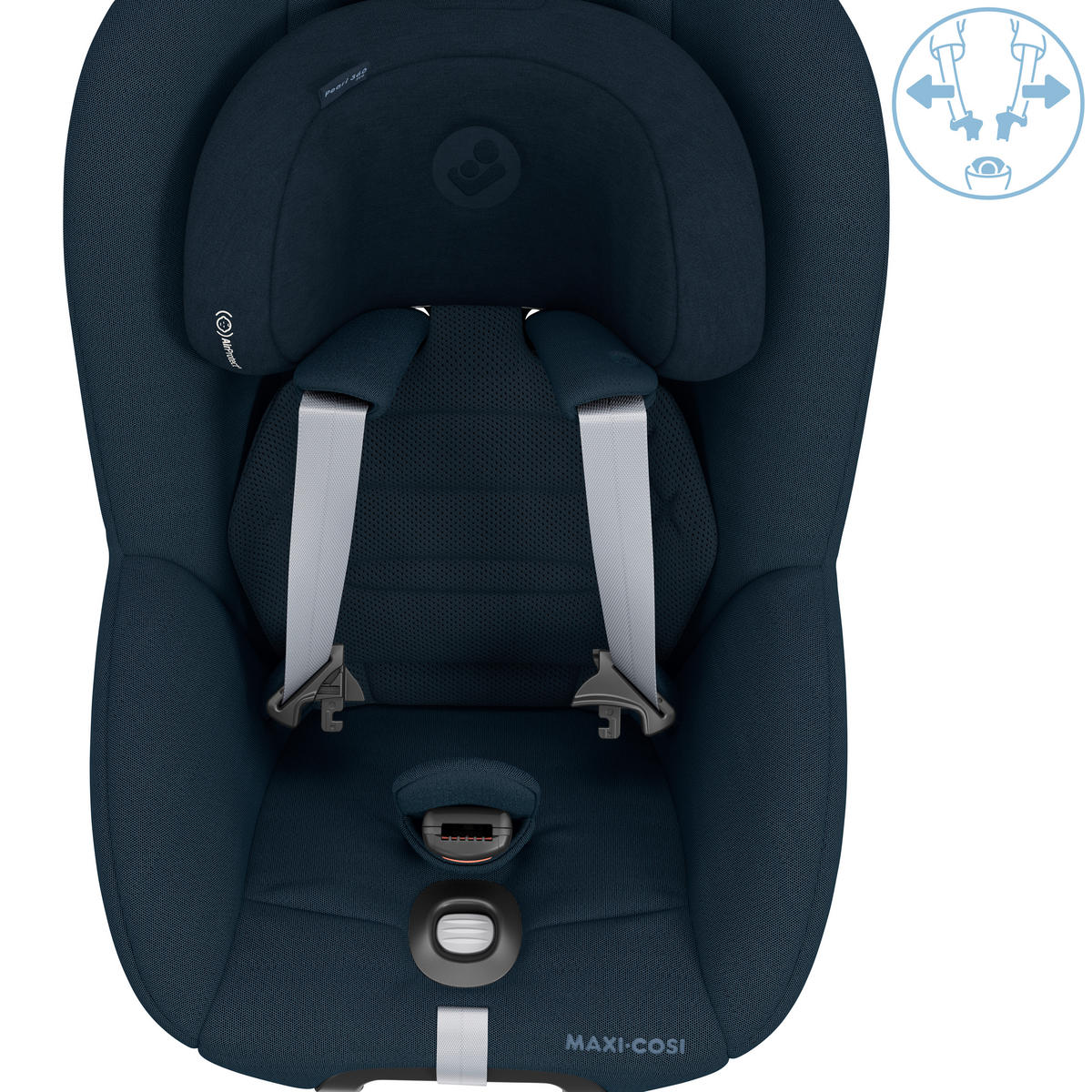 BAKÅTVÄND BILBARNSTOL PEARL 360 PRO  - mörkblå, Basics, metall/textil (43,2/49,6/71,4cm) - Maxi Cosi Pro