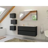 BADEZIMMER 5-teilig  in 120 cm  - Graphitfarben/Weiß, Basics, Holzwerkstoff/Stein (120cm) - MID.YOU