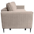 SCHLAFSOFA Cord Taupe  - Taupe/Schwarz, KONVENTIONELL, Textil/Metall (222/93/98cm) - Carryhome