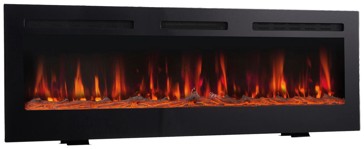 ELEKTROKAMIN - Schwarz, Basics, Glas/Metall (152,4/46,6/11,9cm)