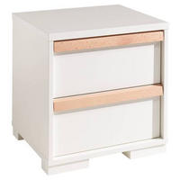 NACHTSCHRANK 48,1/48,8/40 cm  - Buchefarben/Weiß, MODERN, Holz/Holzwerkstoff (48,1/48,8/40cm) - MID.YOU