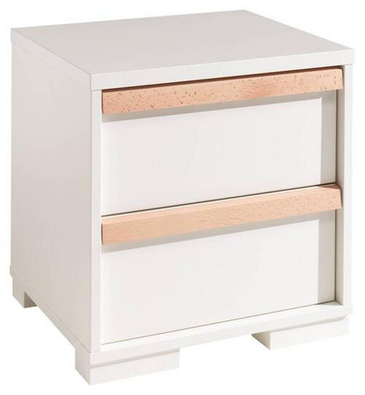NACHTSCHRANK 48,1/48,8/40 cm  - Buchefarben/Weiß, MODERN, Holz/Holzwerkstoff (48,1/48,8/40cm) - MID.YOU