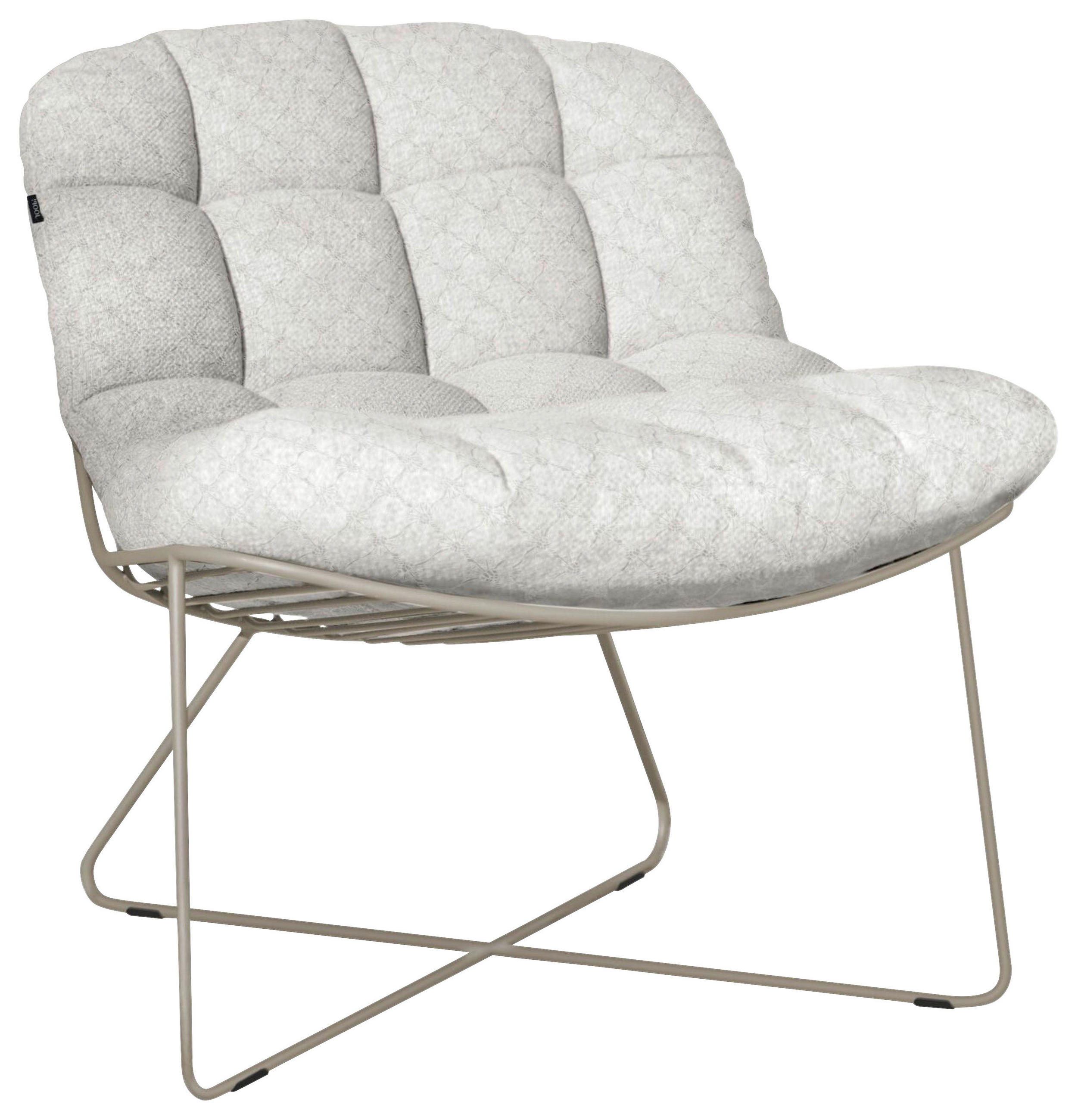 LOUNGESESSEL Creme, Naturfarben Edelstahl  - Creme/Naturfarben, Basics, Textil/Metall (77/83/85cm) - Joop!
