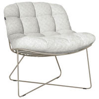 LOUNGESESSEL Creme, Naturfarben Edelstahl  - Creme/Naturfarben, Basics, Textil/Metall (77/83/85cm) - Joop!