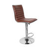 BARHOCKER-SET Braun Sitzfläche 360° drehbar, abwischbar  - Silberfarben/Braun, Design, Holz/Textil (54/95-116/41cm) - Kayoom