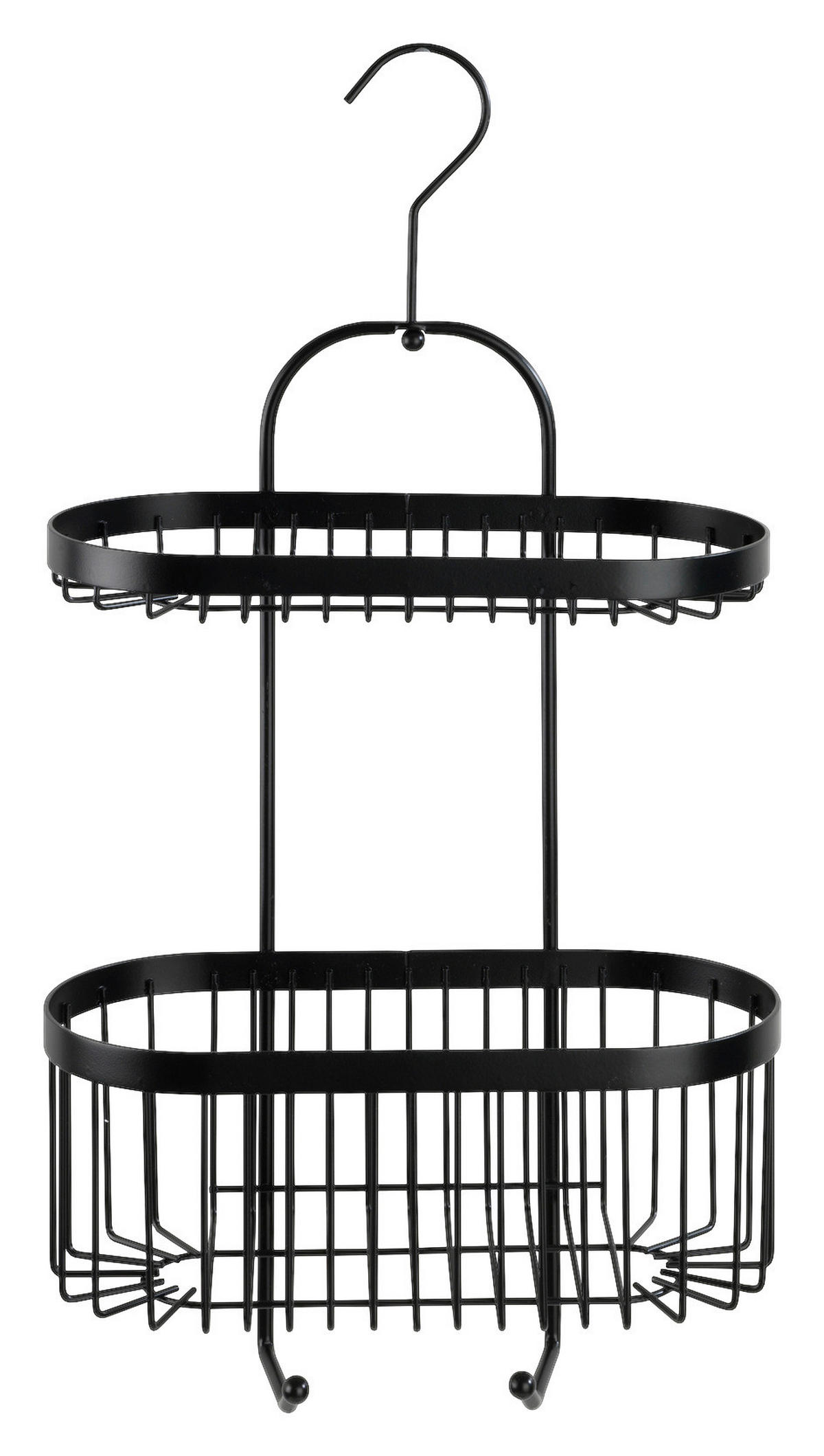 DUSCHKORB - Schwarz, Basics, Metall (27/47/13cm) - Wenko