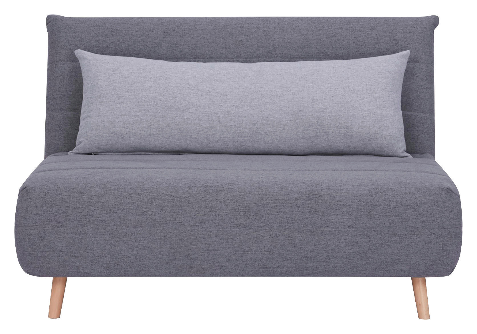 SCHLAFSOFA Webstoff Dunkelgrau  - Dunkelgrau/Hellgrau, MODERN, Holz/Kunststoff (125/84/91cm) - Livetastic