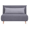 SCHLAFSOFA Webstoff Dunkelgrau  - Dunkelgrau/Hellgrau, MODERN, Holz/Kunststoff (125/84/91cm) - Livetastic