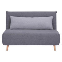 SCHLAFSOFA Webstoff Dunkelgrau  - Dunkelgrau/Hellgrau, MODERN, Holz/Kunststoff (125/84/91cm) - Livetastic