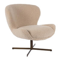 FÅTÖLJ i trä, textil svart, beige  - beige/svart, Design, metall/trä (77/84/80cm) - Best Price