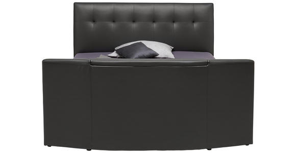 POLSTERBETT 180/200 cm in Dunkelgrau - Dunkelgrau/Schwarz, Trend, Holzwerkstoff/Textil (180/200cm) - Esposa