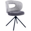 STUHL - Schwarz/Grau, Design, Textil/Metall (58/80/60cm) - Novel
