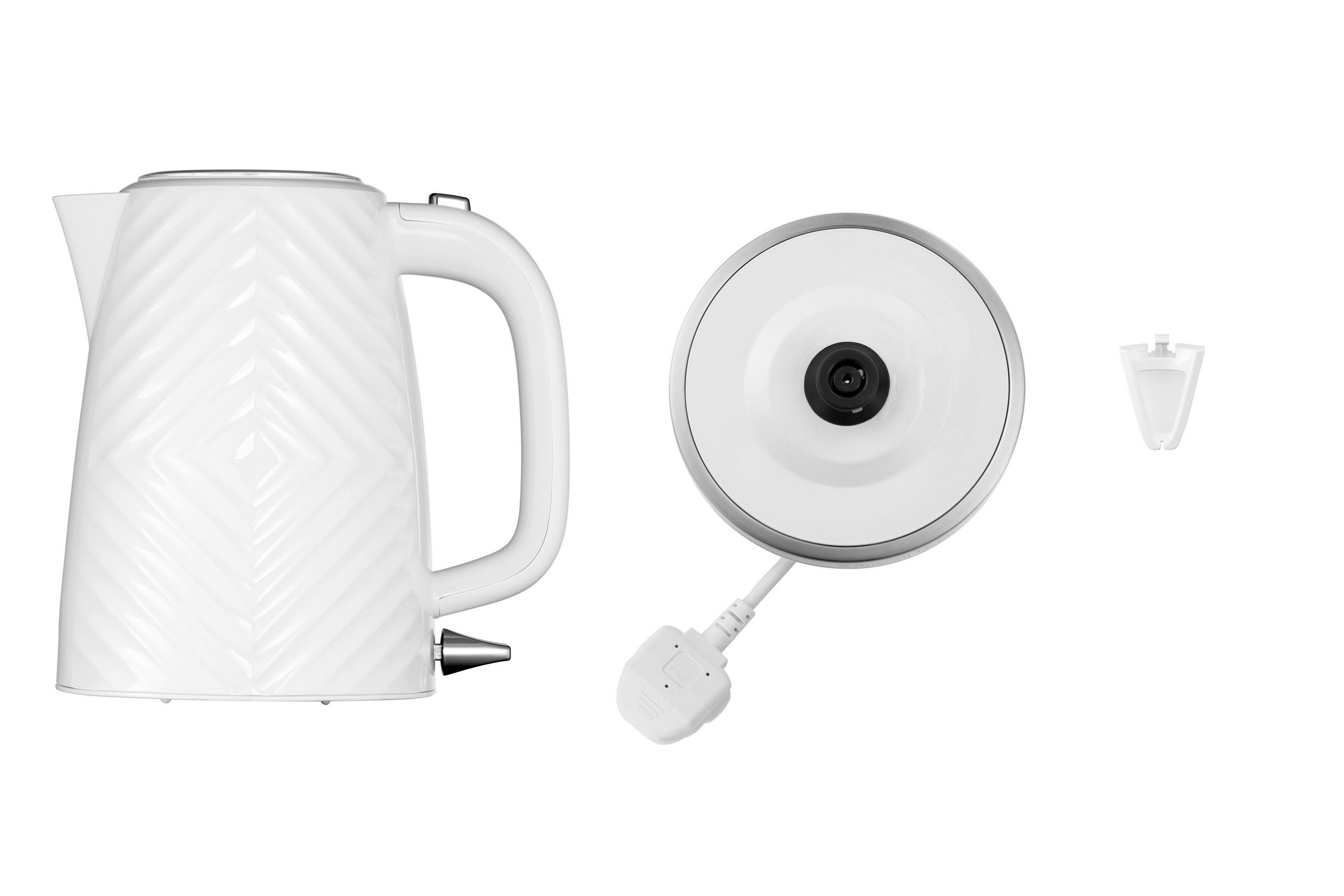 WASSERKOCHER Groove White 26381-70 1,7 L  - Weiß, Basics, Kunststoff/Metall (16,5/24,5/21,5cm) - Russel Hobbs