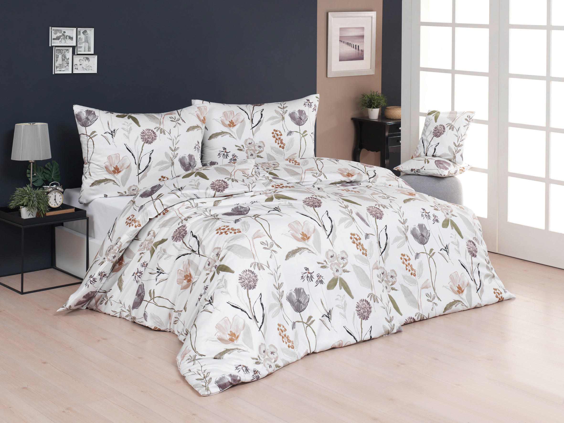 POSTEĽNÁ BIELIZEŇ, renforcé, hnedá, biela, béžová, 140/200 cm - hnedá/biela, Design, textil (140/200cm) - Matejovsky