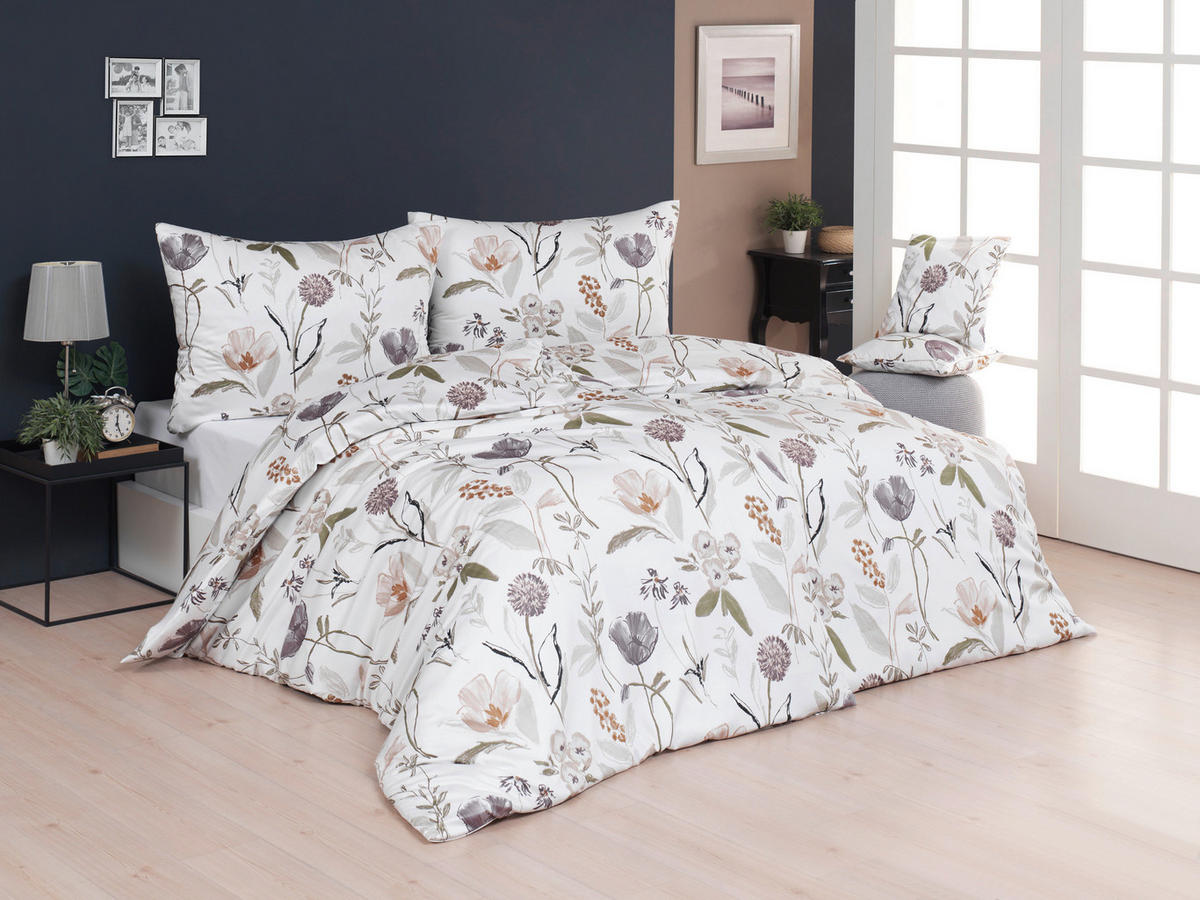 POSTEĽNÁ BIELIZEŇ, renforcé, hnedá, biela, béžová, 140/200 cm - hnedá/biela, Design, textil (140/200cm) - Matejovsky