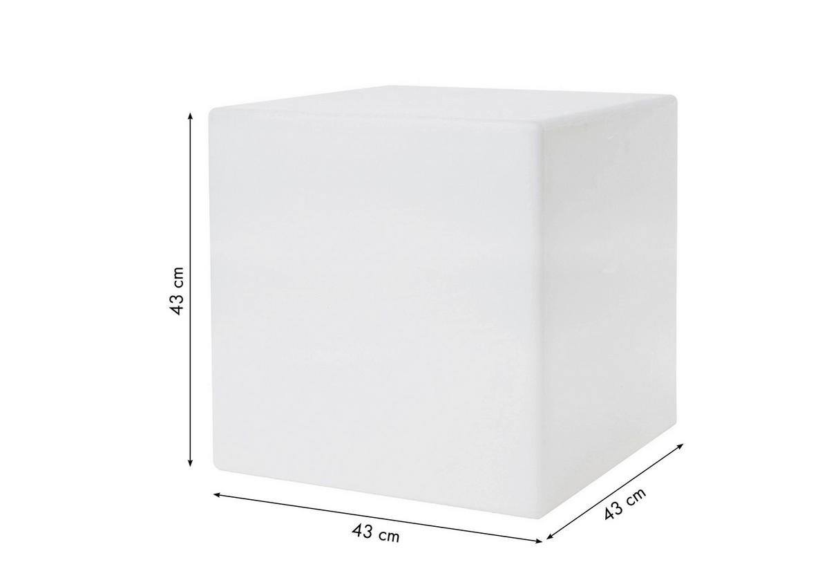 LED-DEKOLEUCHTE 43/43 cm   - Weiß, Basics, Kunststoff (43/43cm)