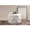 POUF in Weiß Textil, Kunststoff Weiß  - Weiß, Design, Kunststoff/Textil (55/44/55cm) - Livetastic
