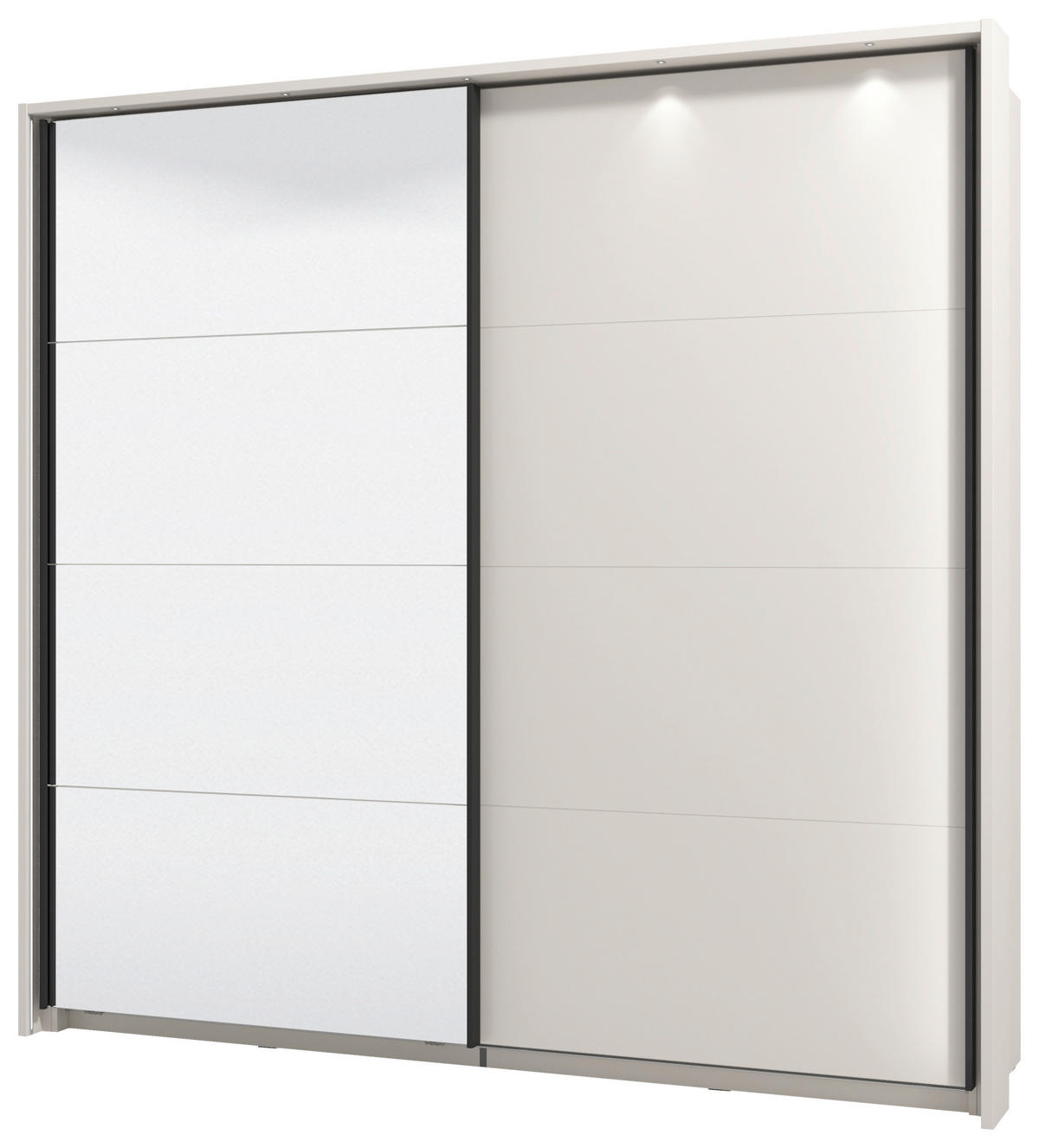 SKŘÍŇ S POSOUVACÍMI DVEŘMI, kašmírová, 220/217,5/62 cm - kašmírová, Konvenční, kompozitní dřevo/sklo (220/217,5/62cm) - Xora