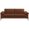 3-SITZER-SOFA in Flachgewebe Rostfarben  - Rostfarben/Schwarz, Design, Textil/Metall (226/89/97cm) - Pure Home Lifestyle