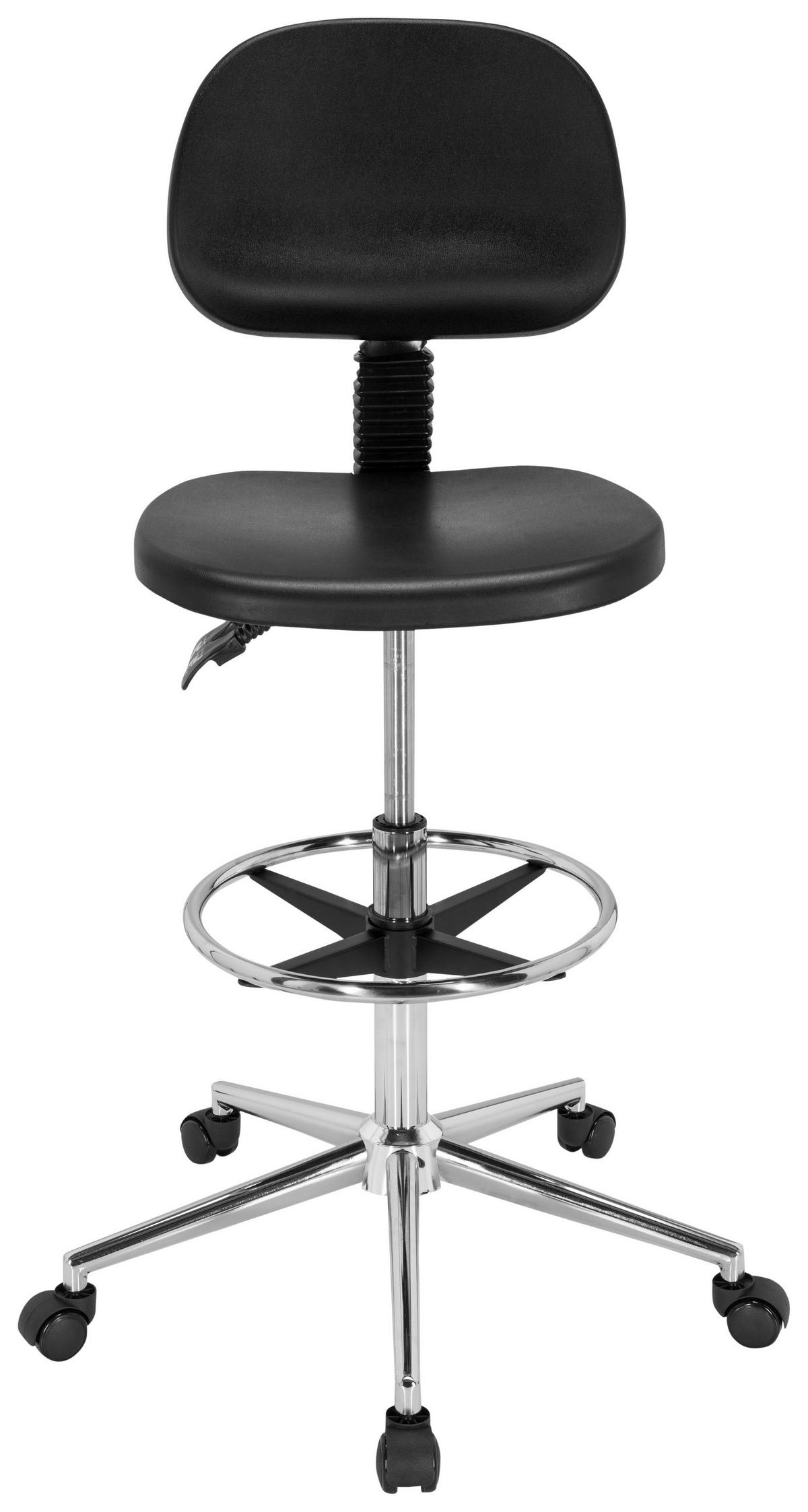 DREHHOCKER Schwarz  - Silberfarben/Schwarz, Basics, Kunststoff/Metall (44/91/50cm) - MID.YOU