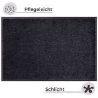 SCHMUTZFANGMATTE  40/60 cm  Schwarz  Uni  - Schwarz, Basics, Kunststoff/Textil (40/60cm) - Hanse Home