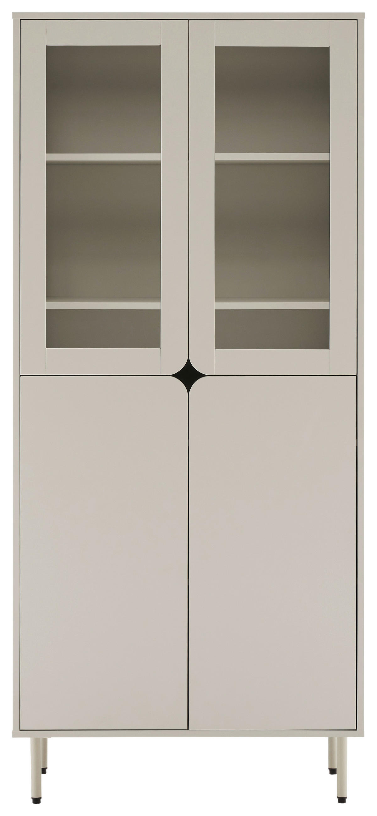 VITRINE  in Seidengrau  - Seidengrau, Design, Glas/Holzwerkstoff (80/186/35cm) - Xora