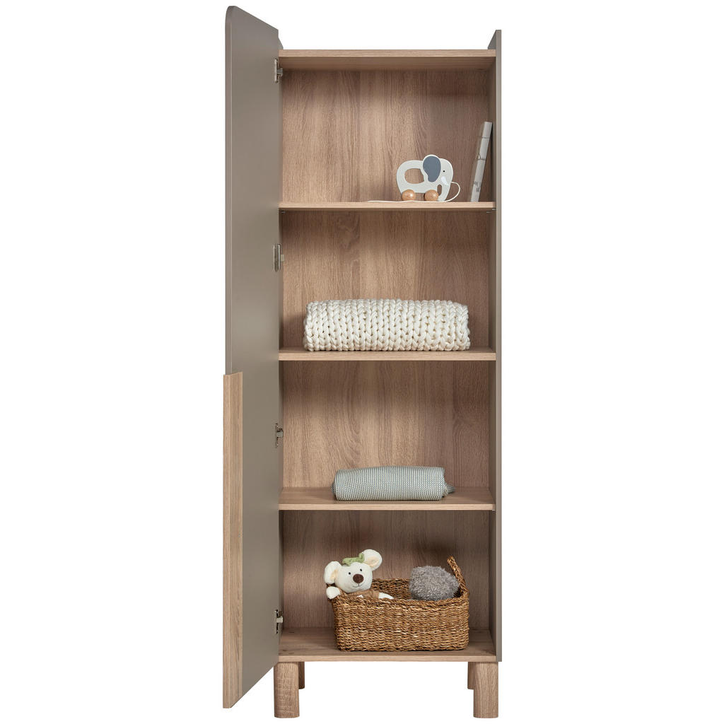 Thumbnail - Jimmylee Beistellregal Nomi, Taupe, Sonoma Eiche, Holzwerkstoff, Buche, furniert, 2 Fächer, 60x179x42 cm, DIN EN ISO 900...