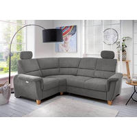 ECKSOFA in Struktur Dunkelgrau  186/237 cm  - Wildeiche/Dunkelgrau, KONVENTIONELL, Holz/Textil (186/237cm) - Livetastic