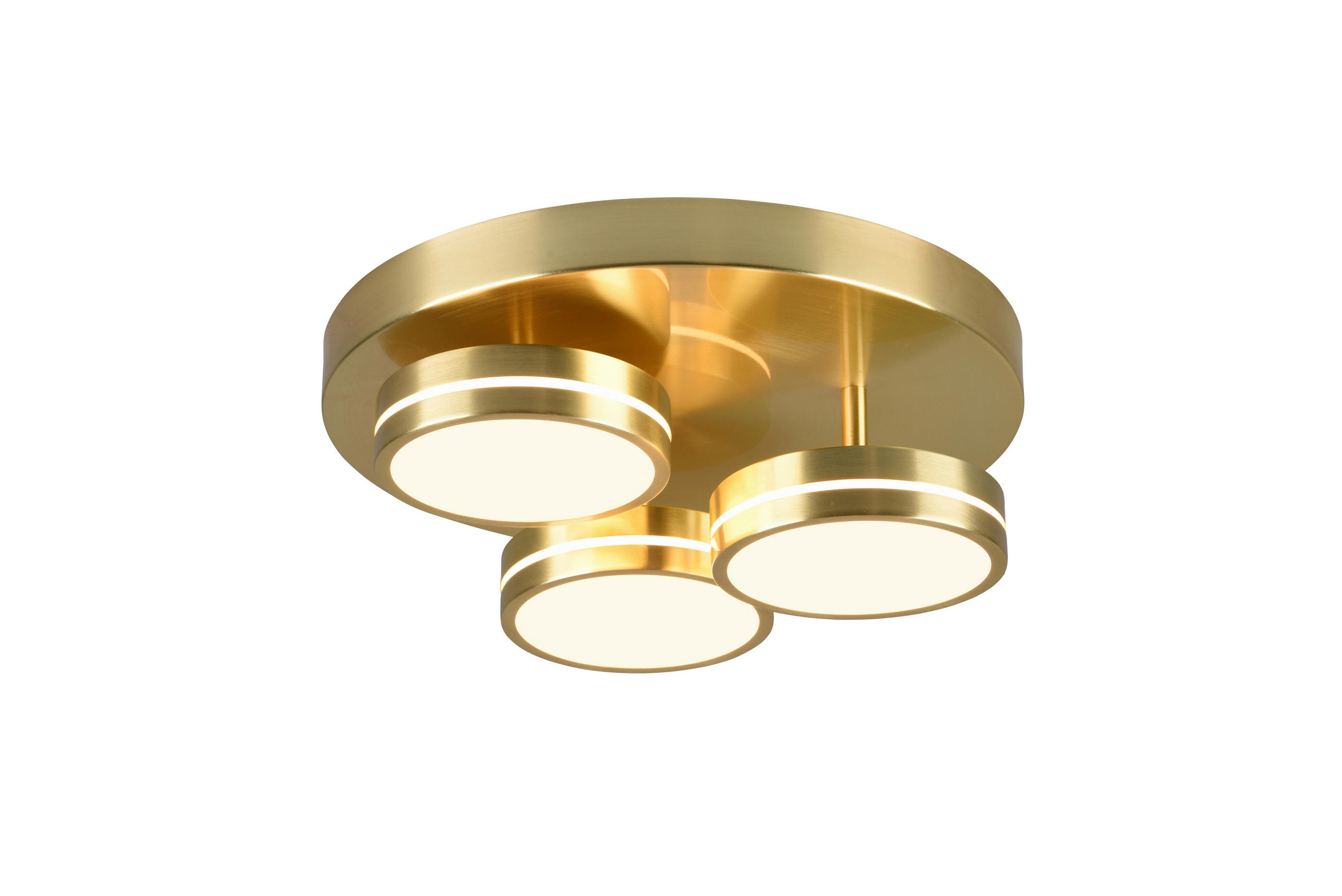 LED-DECKENLEUCHTE 35/13 cm   - Messingfarben, Basics, Metall (35/13cm) - Trio Leuchten
