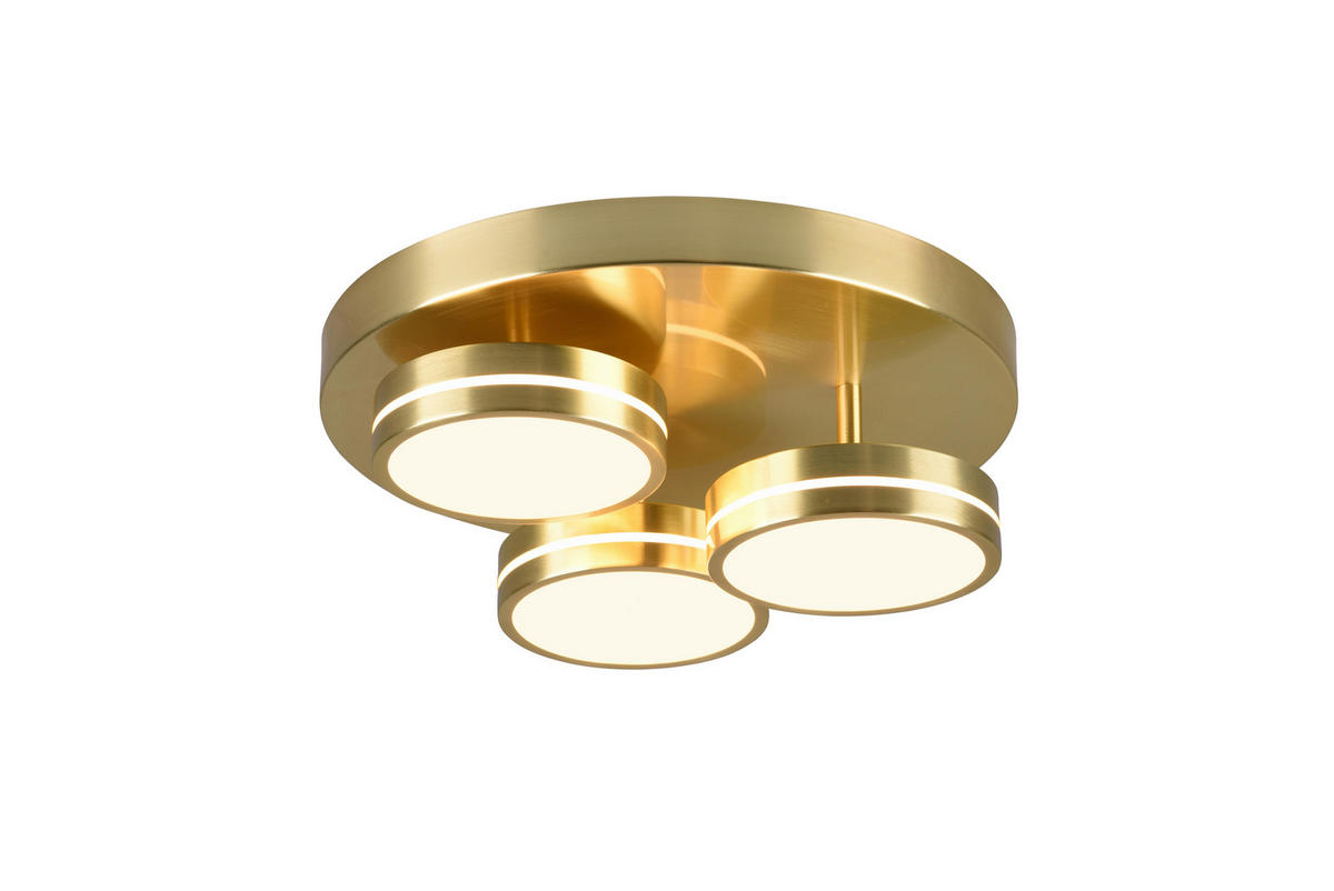 LED-DECKENLEUCHTE 35/13 cm   - Messingfarben, Basics, Metall (35/13cm) - Trio Leuchten