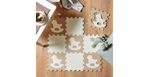 PUZZLEMATTE  - Beige/Weiß, Basics, Kunststoff (30/30/1cm) - My Baby Lou