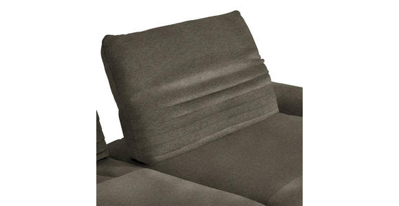 ECKSOFA  in Teddystoff Dunkelbraun  280/170-195 cm  - Dunkelbraun/Schwarz, Design, Textil/Metall (280/170-195cm) - Dieter Knoll
