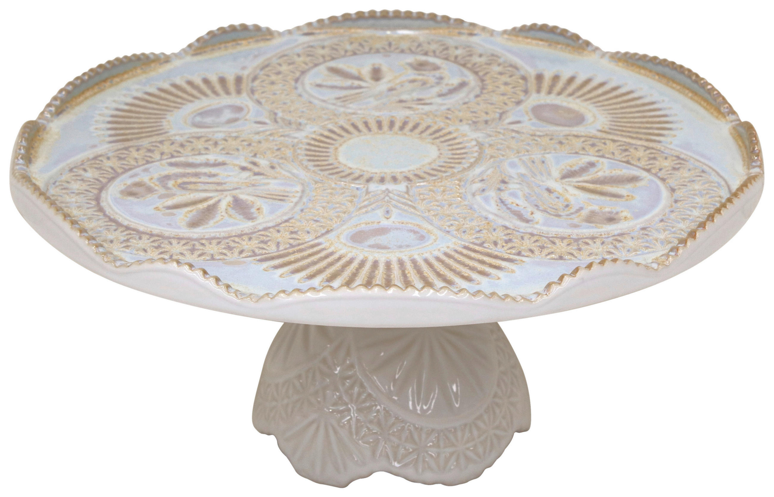 TORTENPLATTE CRISTAL 30/14 cm  - Perlmutt, Basics, Keramik (30/14cm) - Costa Nova