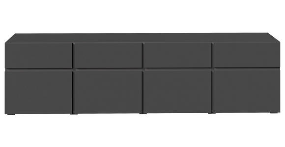 LOWBOARD  200/52,8/40 cm 4 Schublade(n) stehend, in verschiedenen Holzdekoren erhältlich  - Anthrazit/Schwarz, Design, Holzwerkstoff (200/52,8/40cm) - Xora