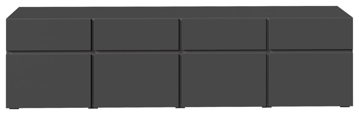 NIZKA OMARICA antracit  - črna/antracit, Design, leseni material (200/52,8/40cm) - Xora