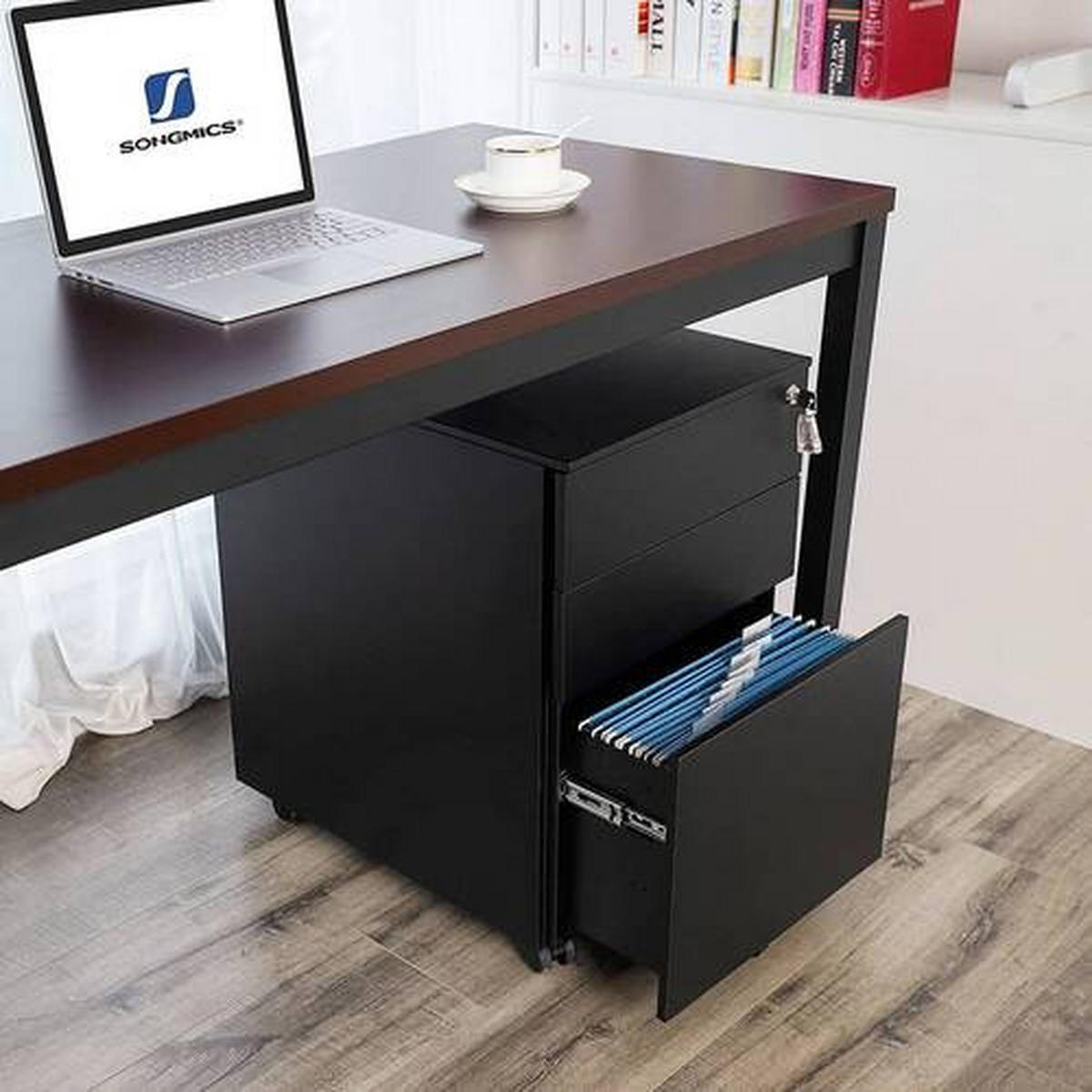 ROLLCONTAINER Schwarz  - Schwarz, Basics, Metall (39/60/52cm) - Boxxx