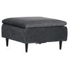 HOCKER in Textil Anthrazit  - Anthrazit/Schwarz, Konventionell, Holz/Textil (75/45/75cm) - MID.YOU