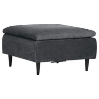 HOCKER in Textil Anthrazit  - Anthrazit/Schwarz, Konventionell, Holz/Textil (75/45/75cm) - MID.YOU