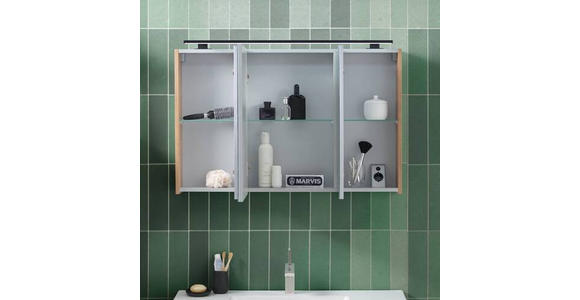 BADEZIMMER 3-teilig  in 102 cm  - Weiß, Design, Glas/Keramik (102cm) - Novel