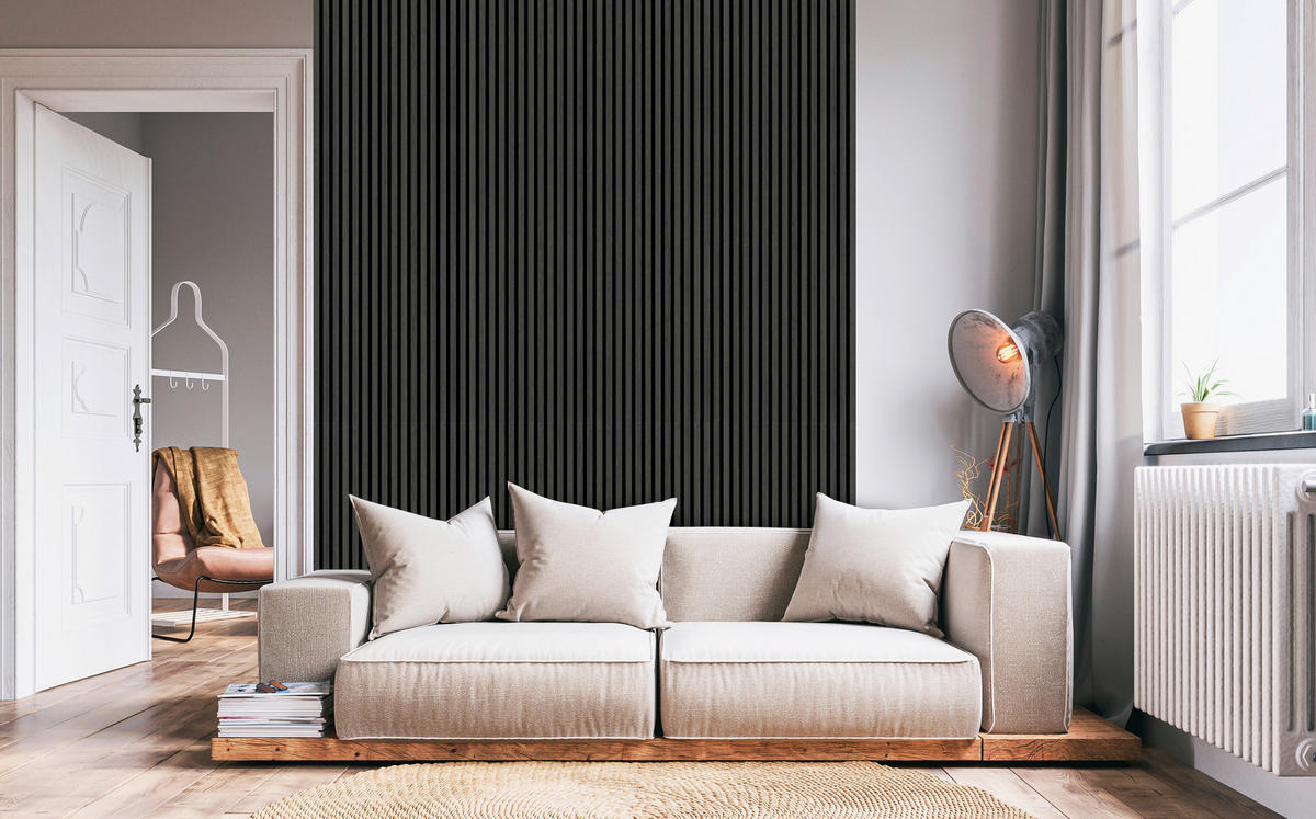 ABSCHLUSSLEISTEN Dunkelgrau furniert 2.5/1.8/275 cm  - Dunkelgrau, KONVENTIONELL, Holzwerkstoff/Textil (2.5/1.8/275cm)