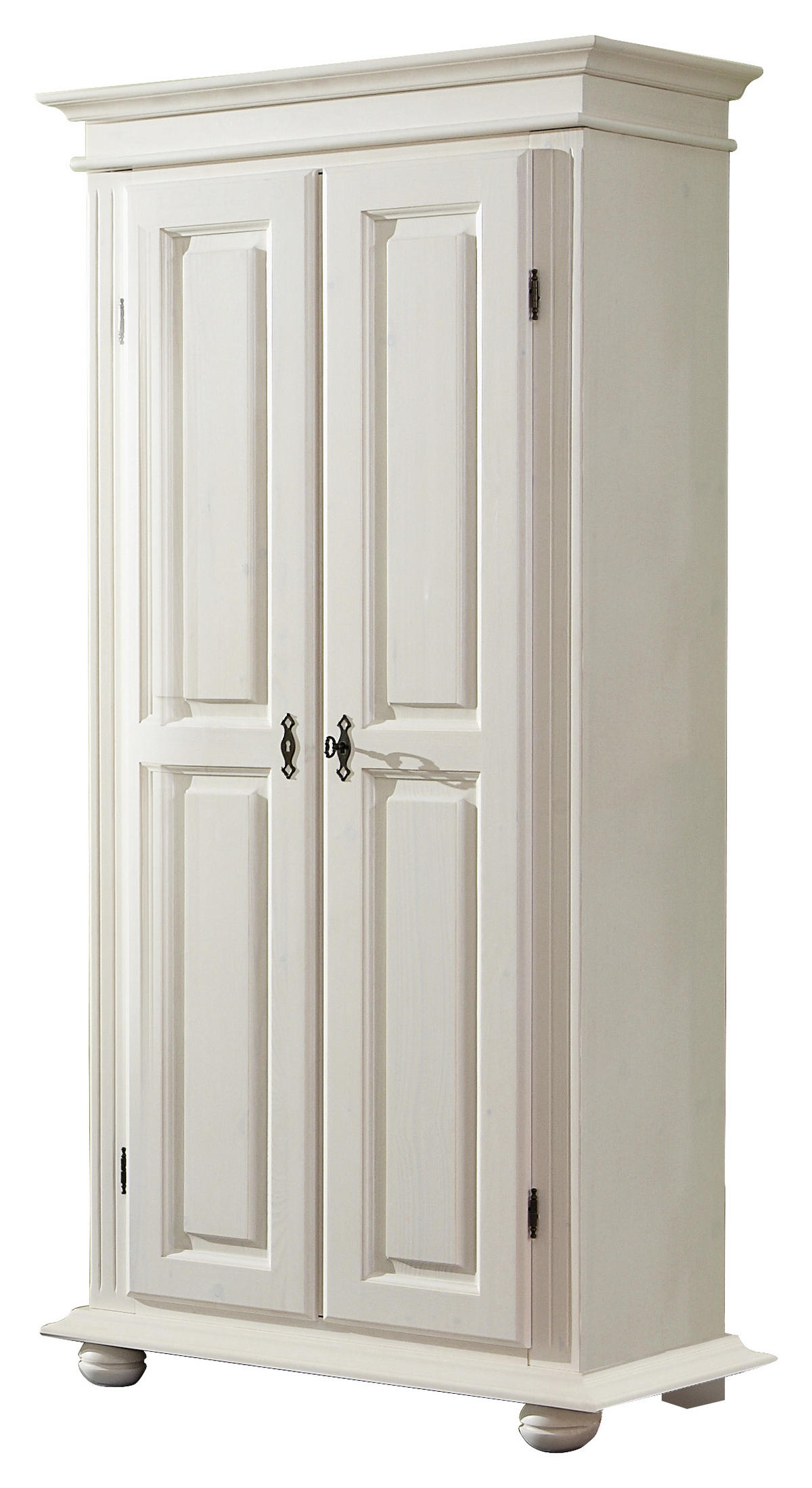 SCHUHSCHRANK Fichte massiv Weiß  - Weiß, LIFESTYLE, Holz (90/190/45cm) - Landscape