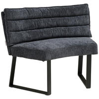 KLUPA  siva  metal, tekstil      - siva/crna, Moderno, metal/tekstil (108/82/60cm) - Livetastic