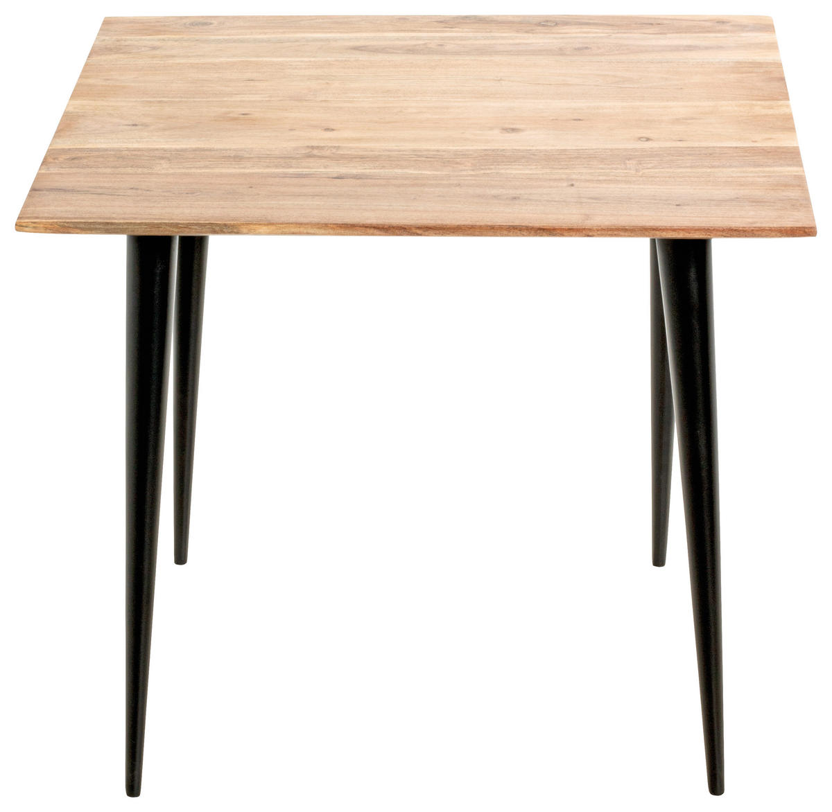 PRÍRUČNÝ STOLÍK, akácia, čierna, farba akácie - čierna/farba akácie, Konventionell, kov/drevo (55/55/46cm)