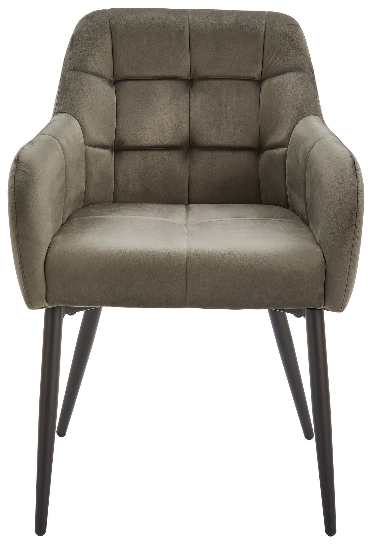 ARMLEHNSTUHL  in Eisen Samt  - Schwarz/Grau, MODERN, Textil/Metall (60/83/59cm) - Livetastic