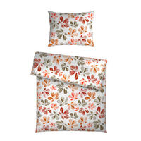 POVLEČENÍ, satén, zelená, oranžová, bílá, červenohnědá, 140/200 cm - oranžová/bílá, Design, textil (140/200cm) - Esposa