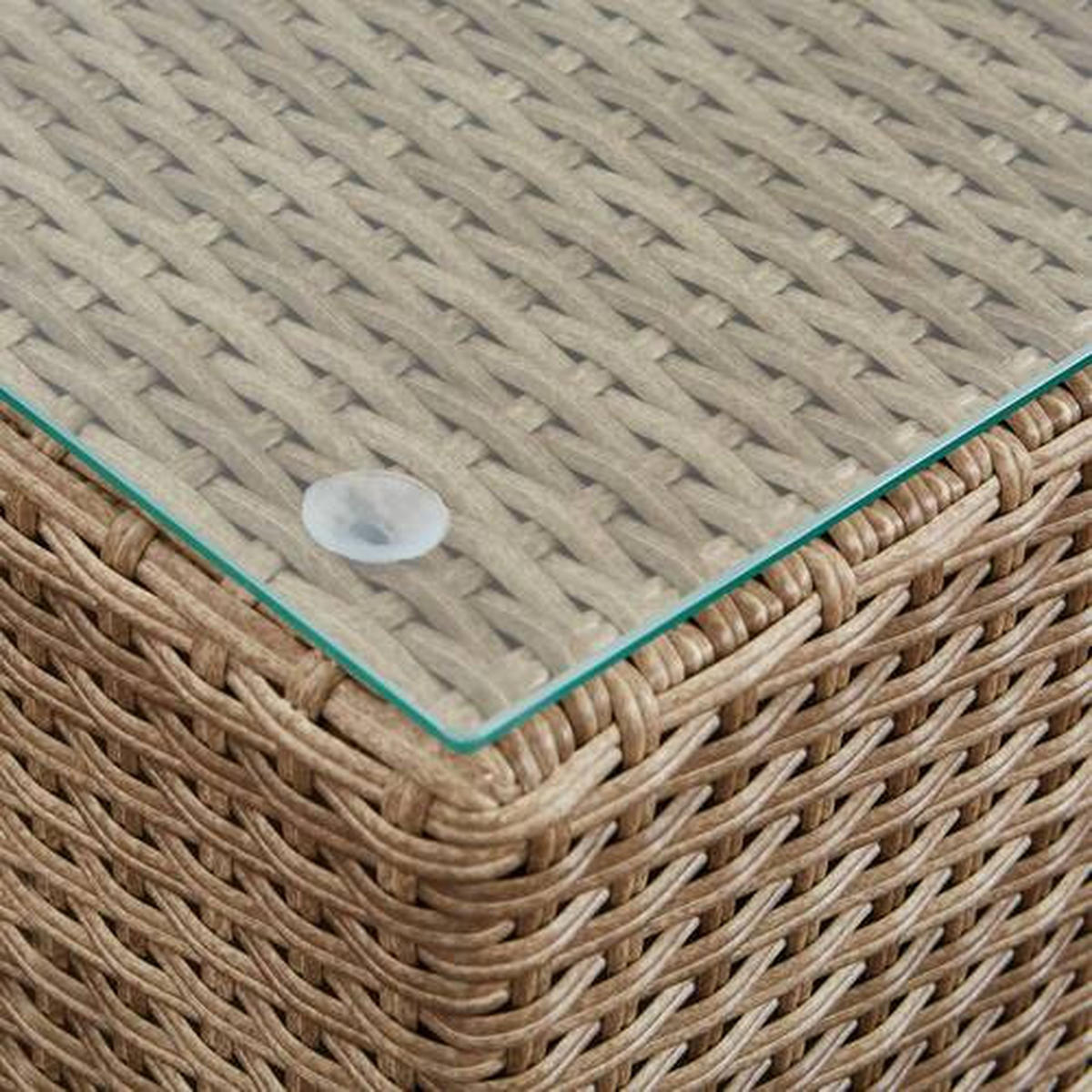 LOUNGEGARNITUR  - Braun/Grau, MODERN, Glas/Kunststoff - Ambia Garden