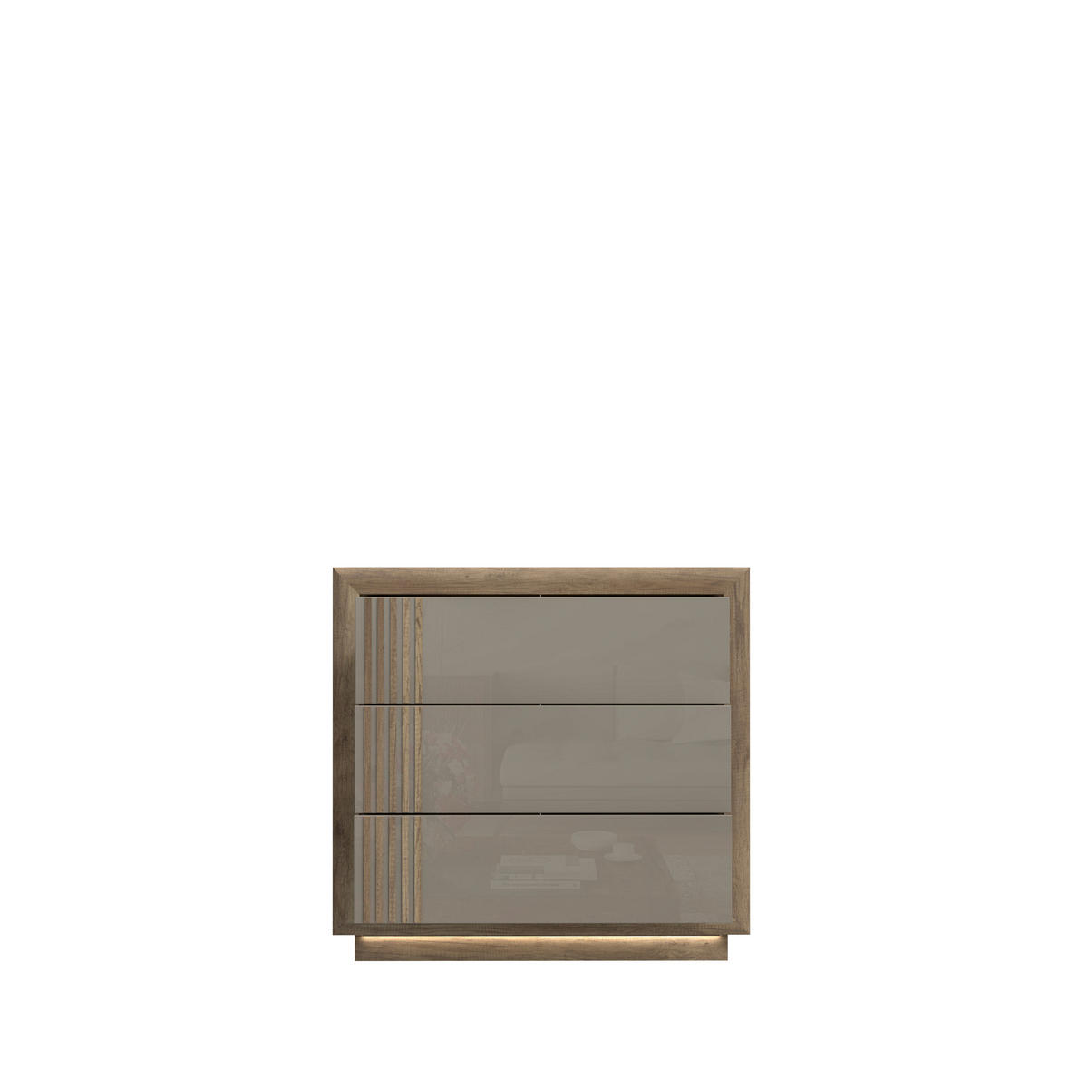 COMODĂ 103/98,2/42,3 cm  - bej/culoare lemn stejar, Modern, plastic/material pe bază de lemn (103/98,2/42,3cm) - Hom`in