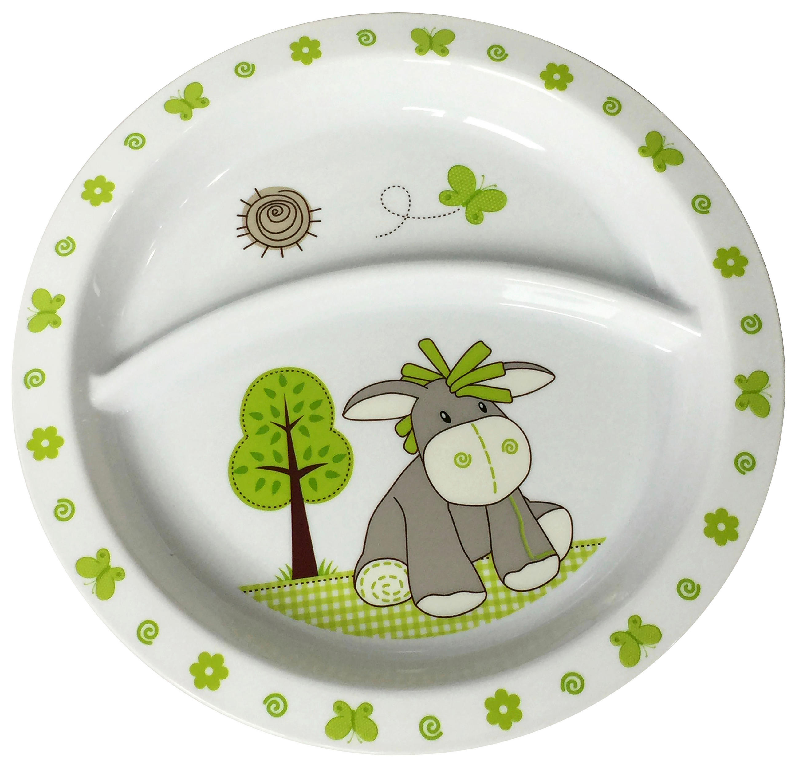 KINDERTELLER  - Weiss/Grau, Trend, Kunststoff (21,5cm) - My Baby Lou