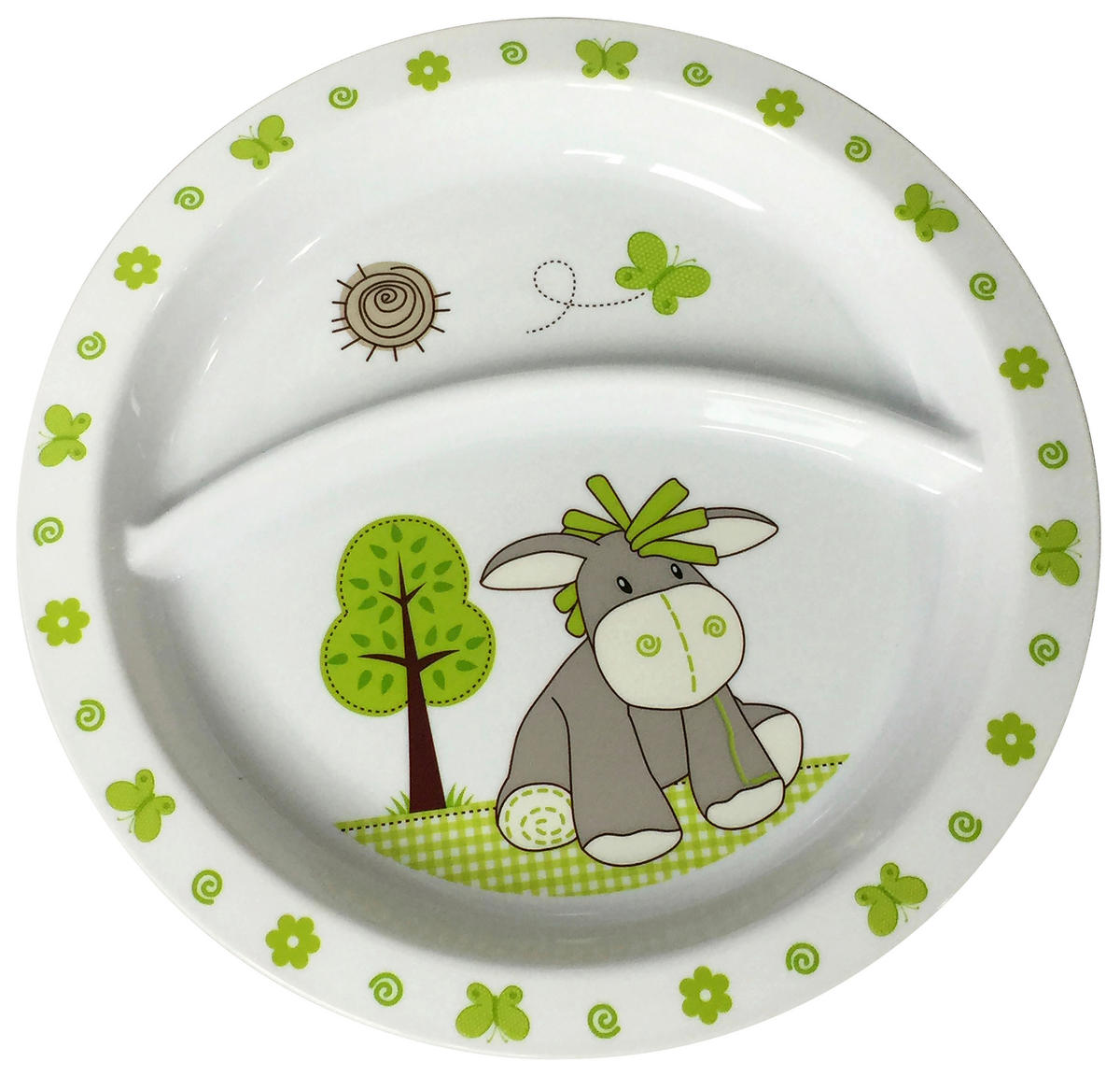 KINDERTELLER  - Weiss/Grau, Trend, Kunststoff (21,5cm) - My Baby Lou