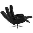 RELAXSESSEL in Leder Schwarz  - Edelstahlfarben/Schwarz, Design, Leder/Metall (76/119/86cm) - Dieter Knoll